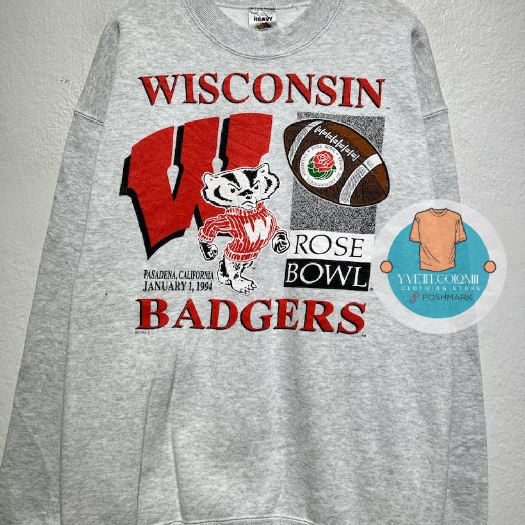 Wisconsin Badgers 1994 Rose Bowl Ncaa Football Pasadena College Sweatshirt Shirt